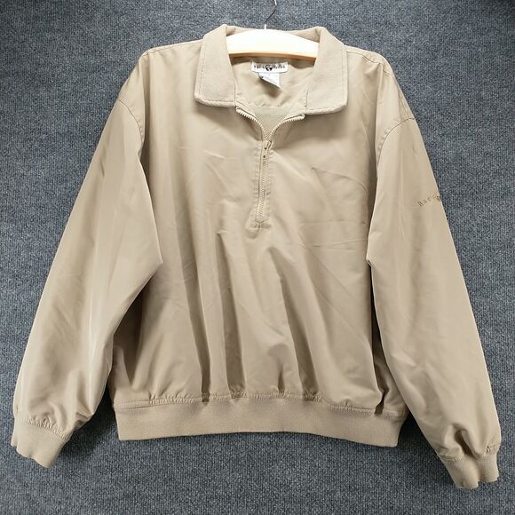 Rae's Creek Men's Jacket Tan Medium Long Sleeve Pullover 1/2 Zip Embroidered - Picture 2 of 12